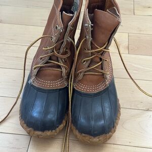 L.L. Bean Brown and Black Lace Up Boots